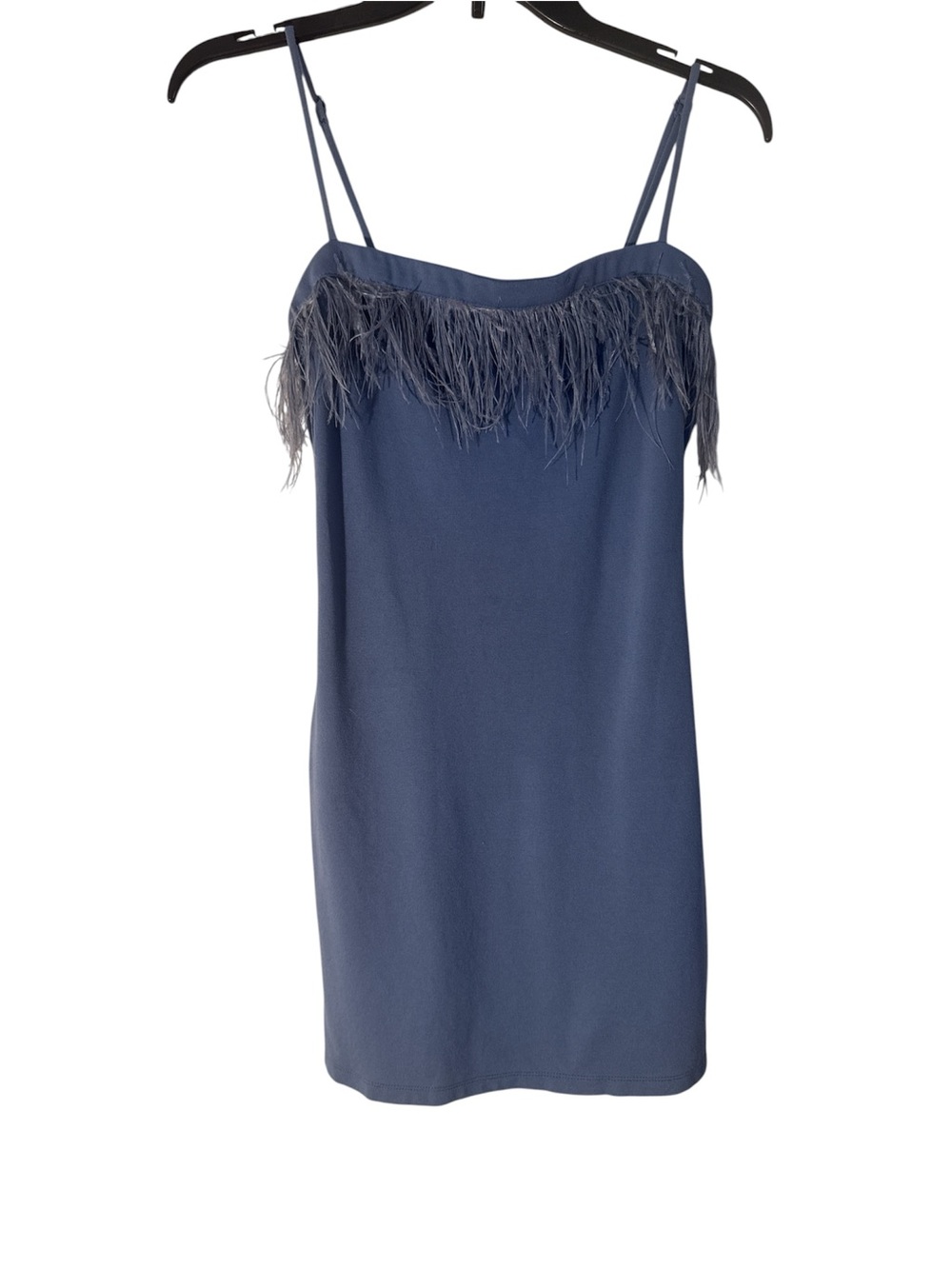 Navy Feather Trim Slip Dress Wild Fable Size Small